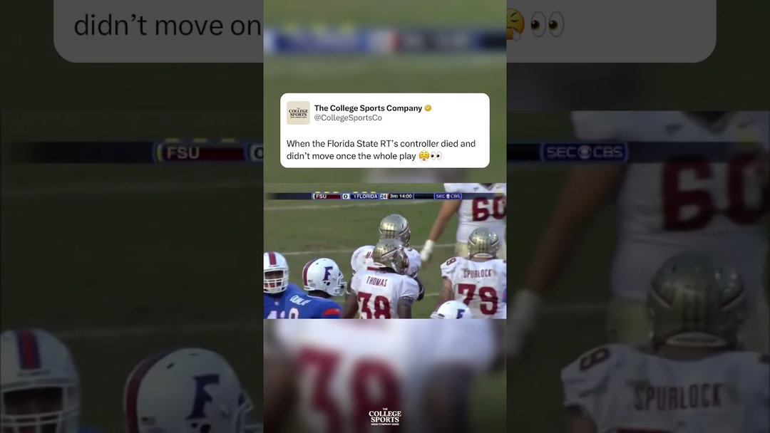 This Florida State player freezing for the entire play was absolutely hilarious 🤣😆