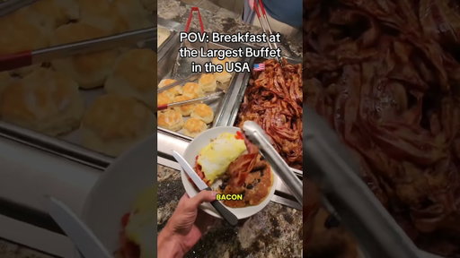 POV: Breakfast at the LARGEST BUFFET in the USA 🇺🇸