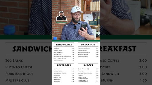 What's your order at #TheMasters?