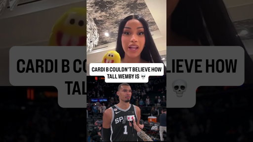 Cardi B couldn’t believe how tall Victor Wembanyama is in person at the NBA Finals