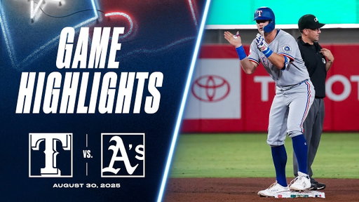 Rangers vs. A's Game Highlights (8/30/25) | MLB Highlights