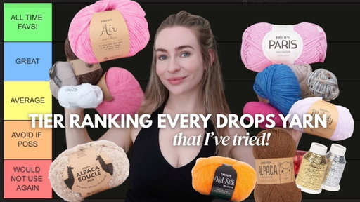 RATING EVERY DROPS YARN I'VE TRIED! | Honest Reviews + Examples!