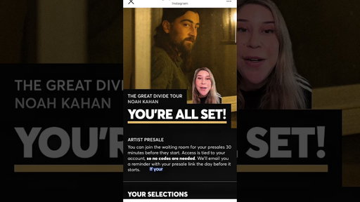 Presale signup info for Noah Kahan's The Great Divide Tour. 🚨 “You might have to submit a selfie.”