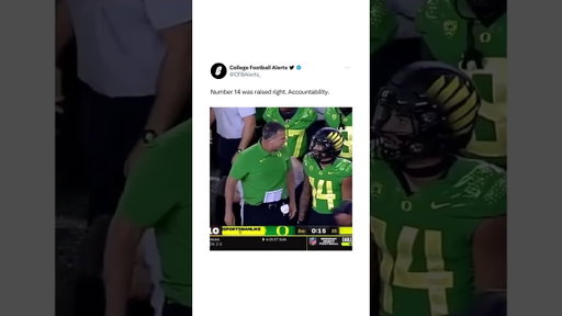 The eye contact and owning up to your mistakes. Gotta respect that. Took it. #cfb #coach