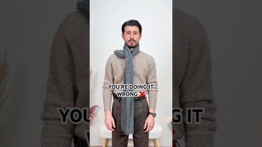 How to wear a scarf 🧣 #mensfashion