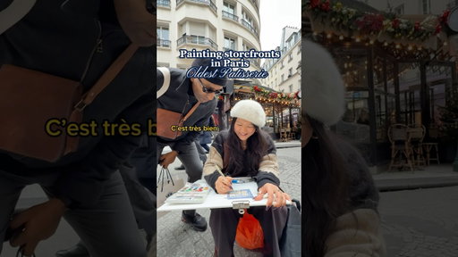 Paris’s oldest pastry shop! #livepainting #artists #watercolour