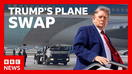 How Donald Trump swapped planes to avoid threat from Iran | BBC News