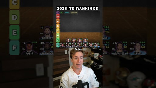 2026 Fantasy Football Tight End Rankings & Tiers