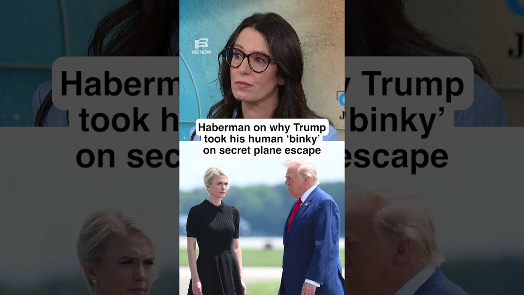Why Trump took his HUMAN 'BINKY' on secret plane escape: NYT WH correspondent