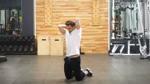 Tall Kneeling Dumbbell Halo