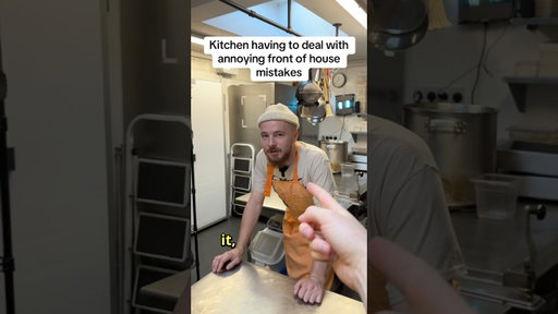 Kitchen dealing with front of house mistakes #hospitality #comedy #chef #kitchen #service