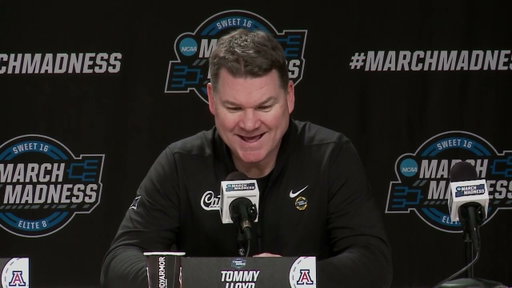 NCAA Post Game Arkansas Press Conference - Coach Lloyd, Peat, Bradley | Arizona Men's Basketball