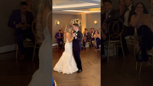 Bride & Groom share romantic first dance