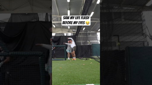 Scared me SO bad 😂 #baseball #battingcage #daltonmauldin #hitting