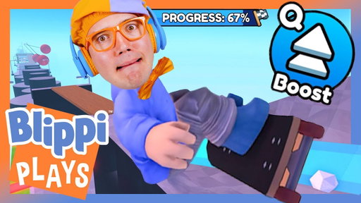 Let's Play 'Skateboard Obby' on Roblox! 🛹 Blippi Plays Video Games for Kids