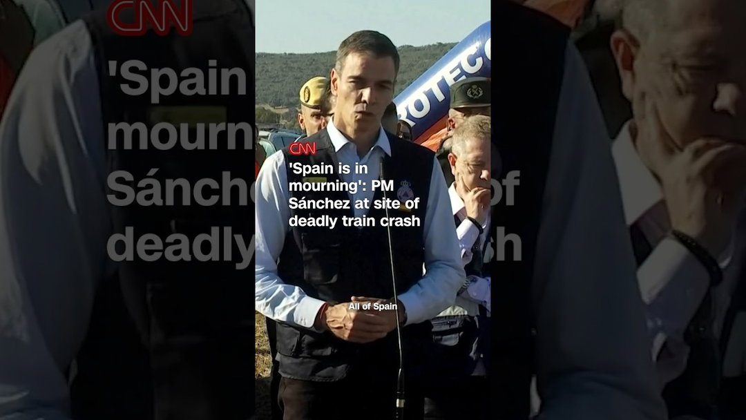 ‘Today Spain is in mourning’: PM Sánchez at site of deadly train crash