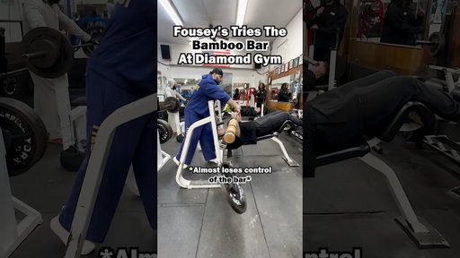 Fousey tries the bamboo bar at Diamond Gym😂 #shorts