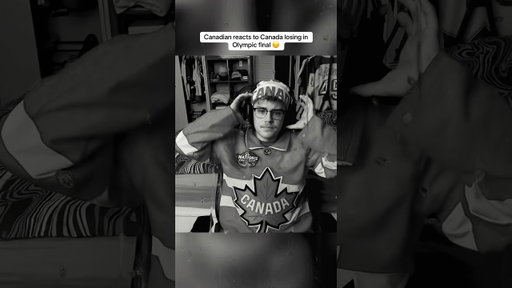 Canadian reacts to losing in Olympic Hockey finals.. #hockey #olympics