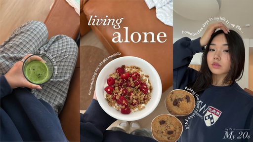 alone in my 20s 🍪🧺 | apt organization, baking cookies, matcha & so much food :)