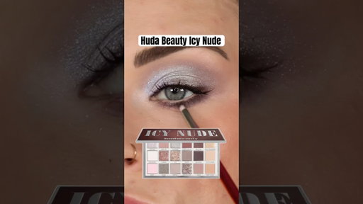 New Years inspired silver eyeshadow tutorial ✨ #newyearsmakeup #silvereyemakeup #hudabeauty