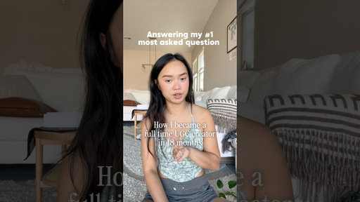 How I became a full time UGC creator in 18 months