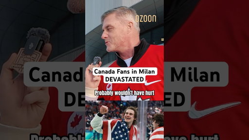 Canadian fans in Milan are left GUTTED after the gold medal game. #canada #usahockey #olympics