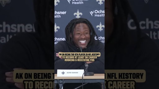 Alvin Kamara on Record: "It means I’m almost as old as Cam" 😂