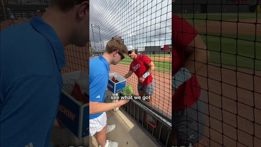 Giovanni DiGiacomo from the @Chicago Dogs tries Guacamole Sunflower Seeds🤝