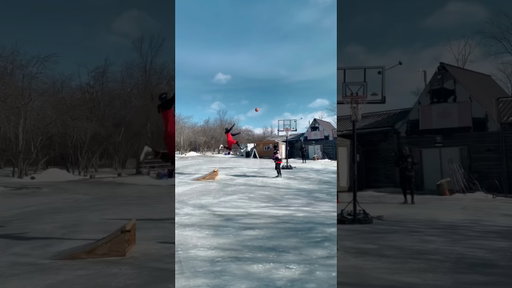 Some Dunks 🧊🏀💥 #icedunk #robworling14 #basketball #slamdunk #iceskating
