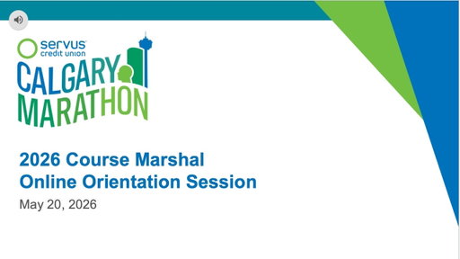 2026 Servus Calgary Marathon Orientation Course Marshalls