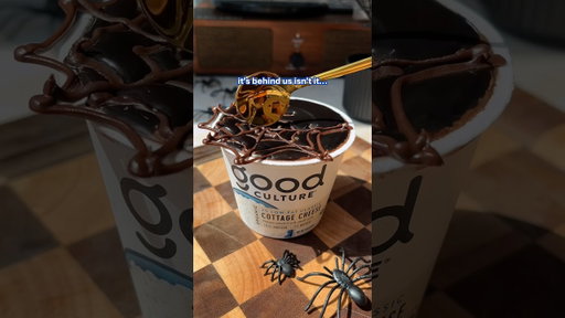 this is how we’re celebrating spooky season 🕸️ #halloweenrecipe #cottagecheese #goodculture #fyp