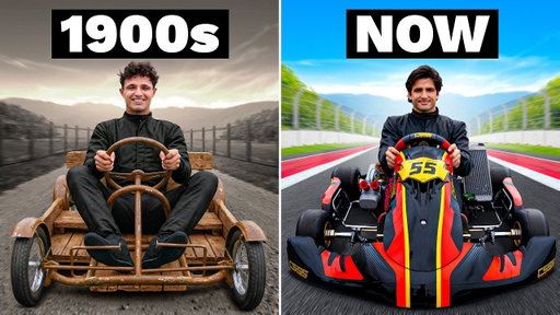 F1 Drivers Race Oldest To Newest Karts