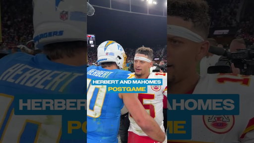 herbert and mahomes postgame 🤝 #shorts