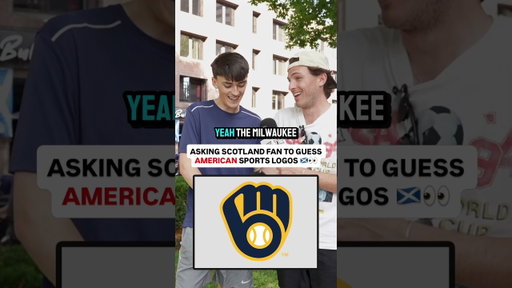 Scottish Fan Guesses American Sports Logos! 🏴󠁧󠁢󠁳󠁣󠁴󠁿🔥 #football #trivia #fifaworldcup #shorts