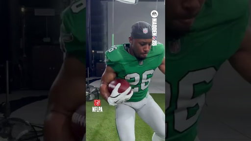 Saquon Barkley's First Time Trying the Spin Hurdle for #Madden26