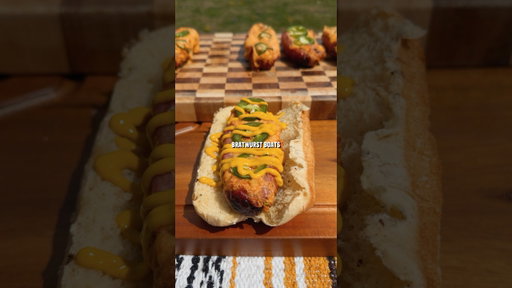 Jalapeño Cheddar Bratwurst Boats