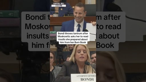 Bondi THROWS TANTRUM after Moskowitz asks her to Read Insults About Him from Her BURN BOOK