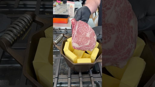 A5 Wagyu steak cooked in butter w/@614Lyfe