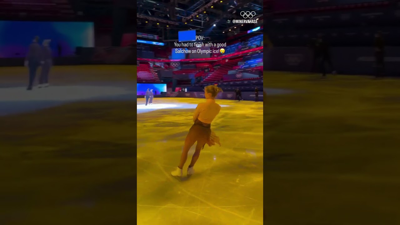Germany's Minerva Hase had to do one last clean triple Salchow on Olympic ice! 🥺 #MilanFigureSkating