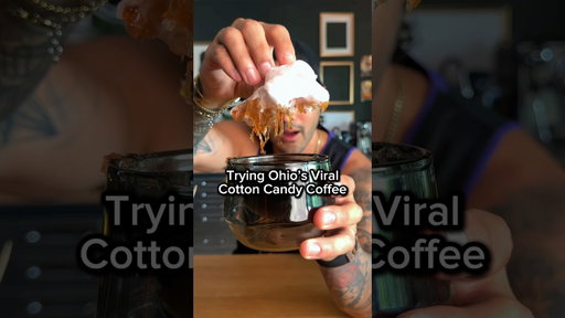 Trying the Cotton candy and coffee trend. #coffee
