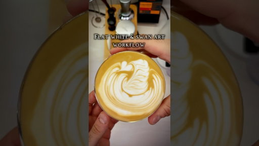 Flat white & swan art 🦢 #laseinex #maximsespresso #coffee #cafe #espresso #barista #latteart #fyp
