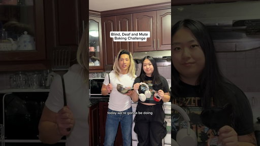TWO TOXIC BESTIES (BLIND, DEAF, AND MUTE BAKING CHALLENGE) #challenge #shorts #parody #comedy
