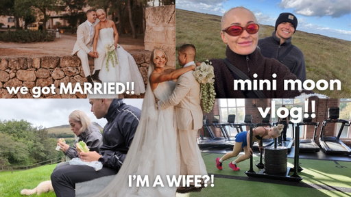 i'm a wife and we're on our mini moon!! hiking, training to be a hyrox athlete & being out of a cut