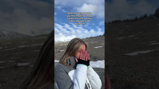 The mountains had her in tears😢🏔️#mountains #travelbucketlist #travel #canada