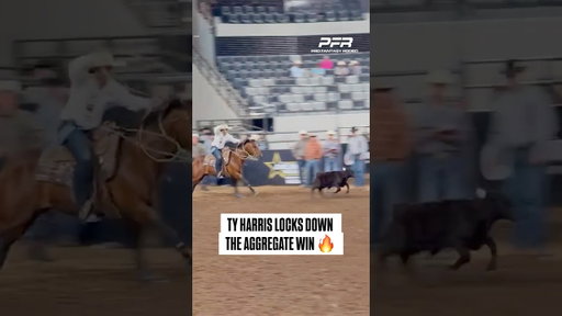 @tyharris21 had a strong showing in OKC to advance to The American Rodeo Championship Weekend 💨