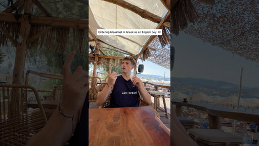 Ordering breakfast in Greek 🇬🇷🙌 #greek #language #duolingo #greece