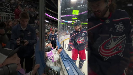 Nothing Beats Fist Bumps and a Puck from Marchy! 💜