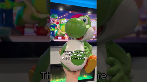 Yoshi Popcorn Bucket Storage #yoshi #supermario #supermariogalaxymovie #popcornbucket #shorts