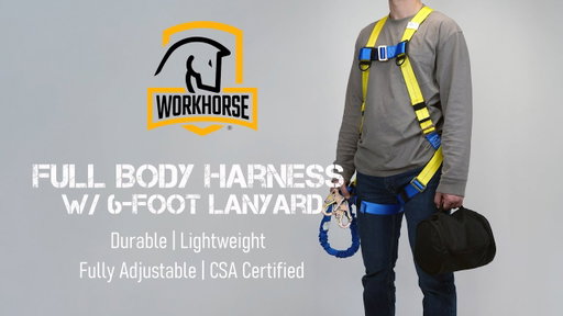 WORKHORSE® | Full Body Harness with 6ft Lanyard
