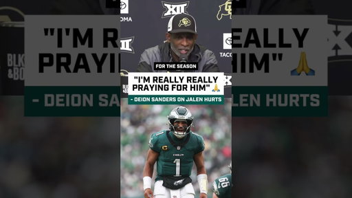 Deion Sanders Sends His Thoughts to Jalen Hurts After They Discovered Blood Clots In His Lungs 💚